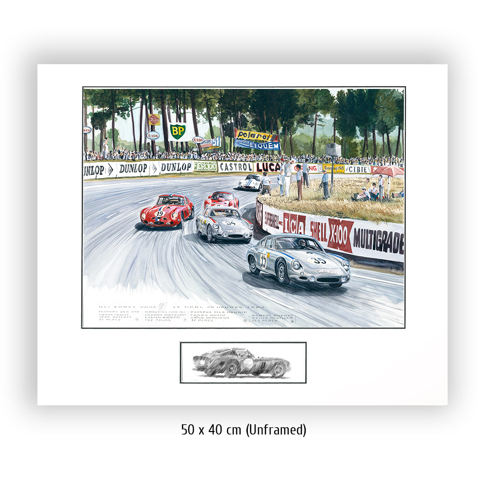 #1011 Ferrari 250 GTO & Porsche Abarth GTL aux 24H du Mans 1962