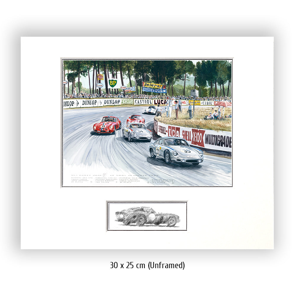 #1011 Ferrari 250 GTO & Porsche Abarth GTL aux 24H du Mans 1962