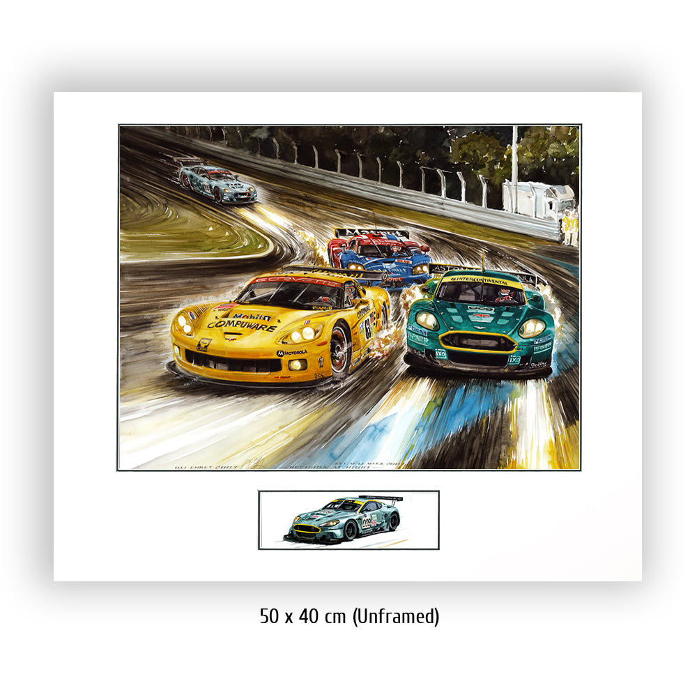 #0158 Aston Martin DBR9 & Corvette C6R, 'Décision de nuit'