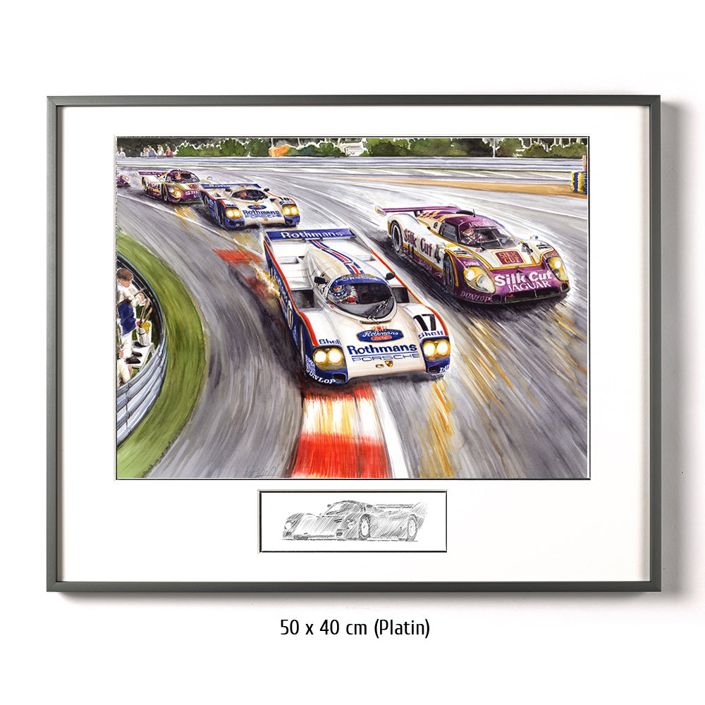 #0198 Porsche 962, Jaguar XJR 9LM, 'Estampillée'