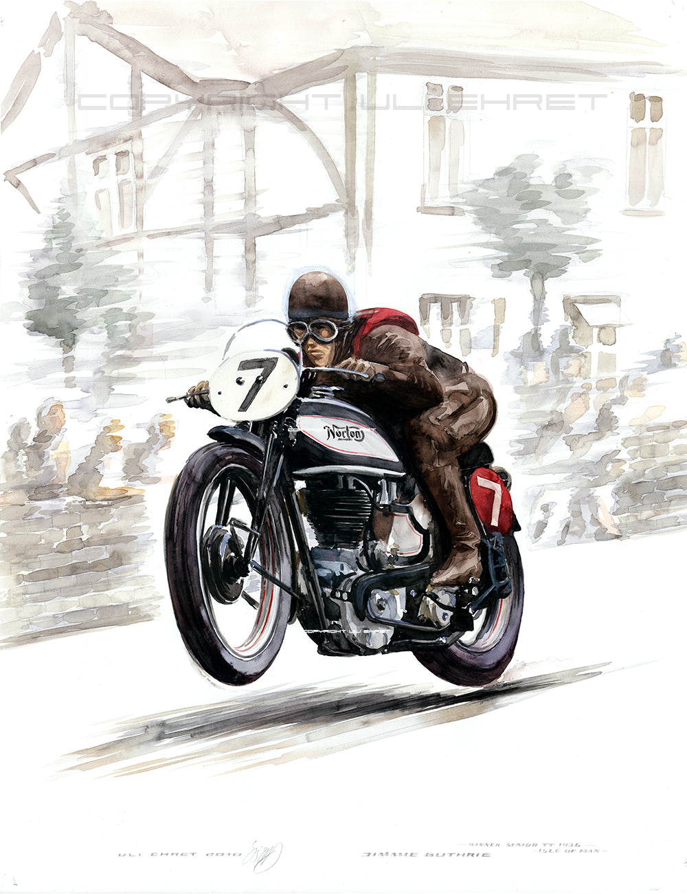 #0296 Norton Motorbike, Jimmie Guthrie, vainqueur Île de Man 1937