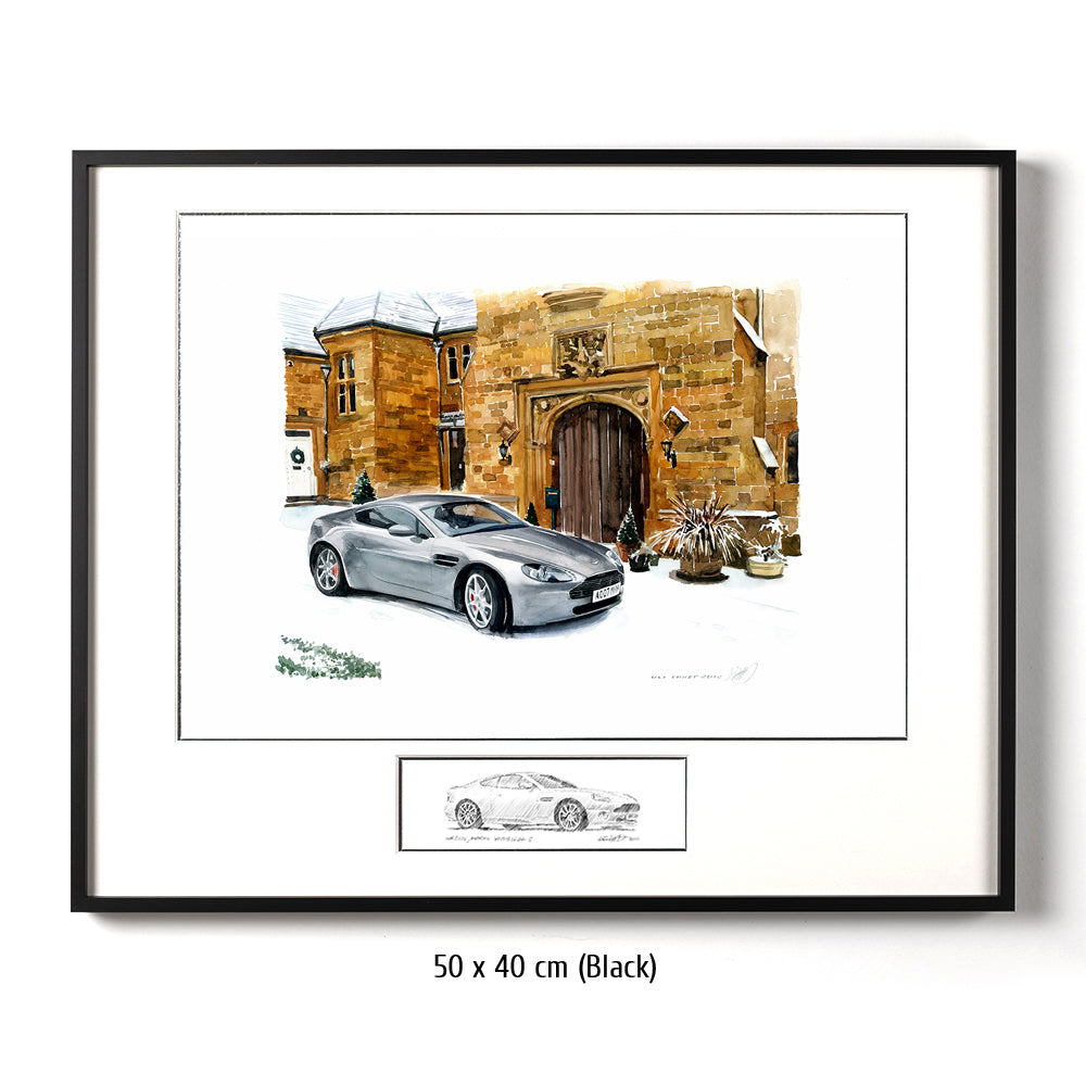 #0388 Aston Martin Vanquish devant un château anglais