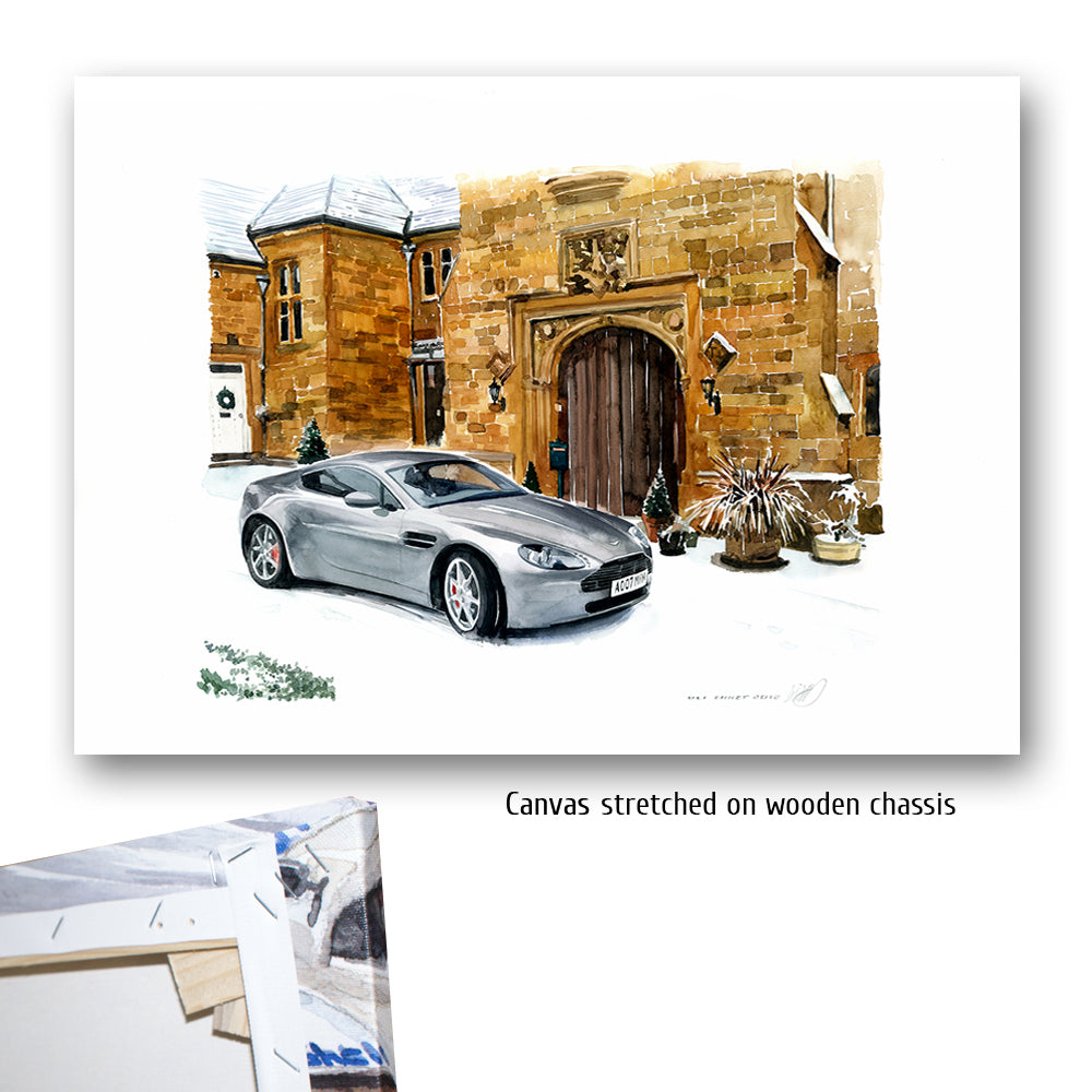 #0388 Aston Martin Vanquish devant un château anglais