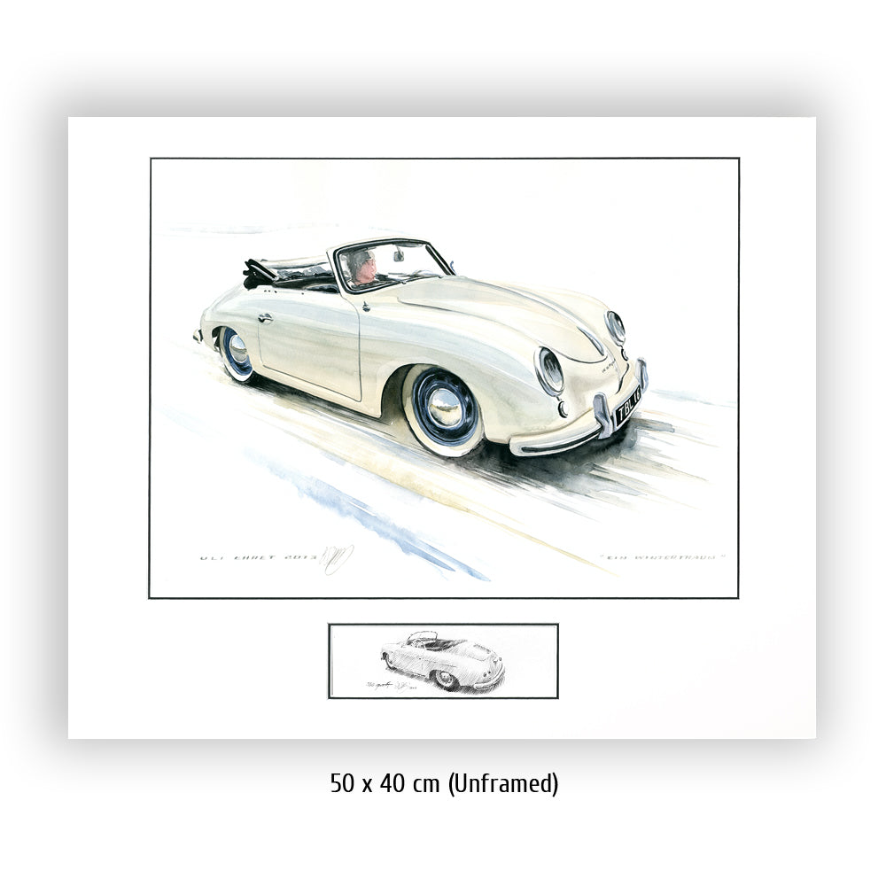 #0421 "Un rêve d'hiver", Porsche 356 A Cabriolet