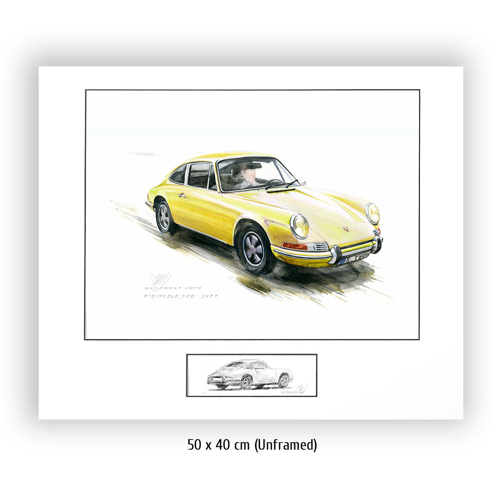 #0527Y Porsche 911, jaune