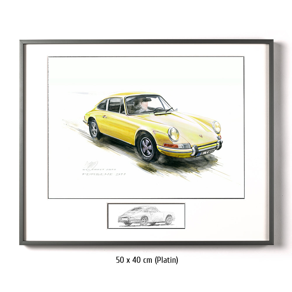 #0527Y Porsche 911, jaune
