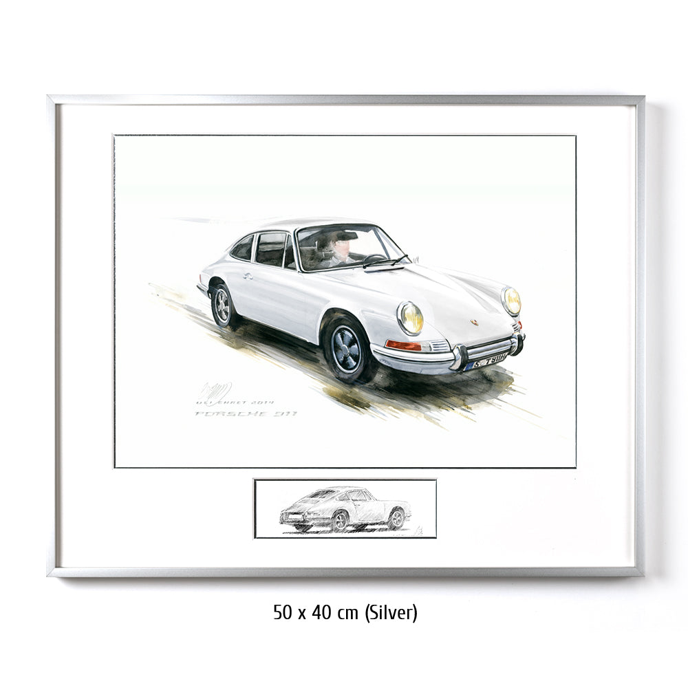 #0527W Porsche 911, blanche