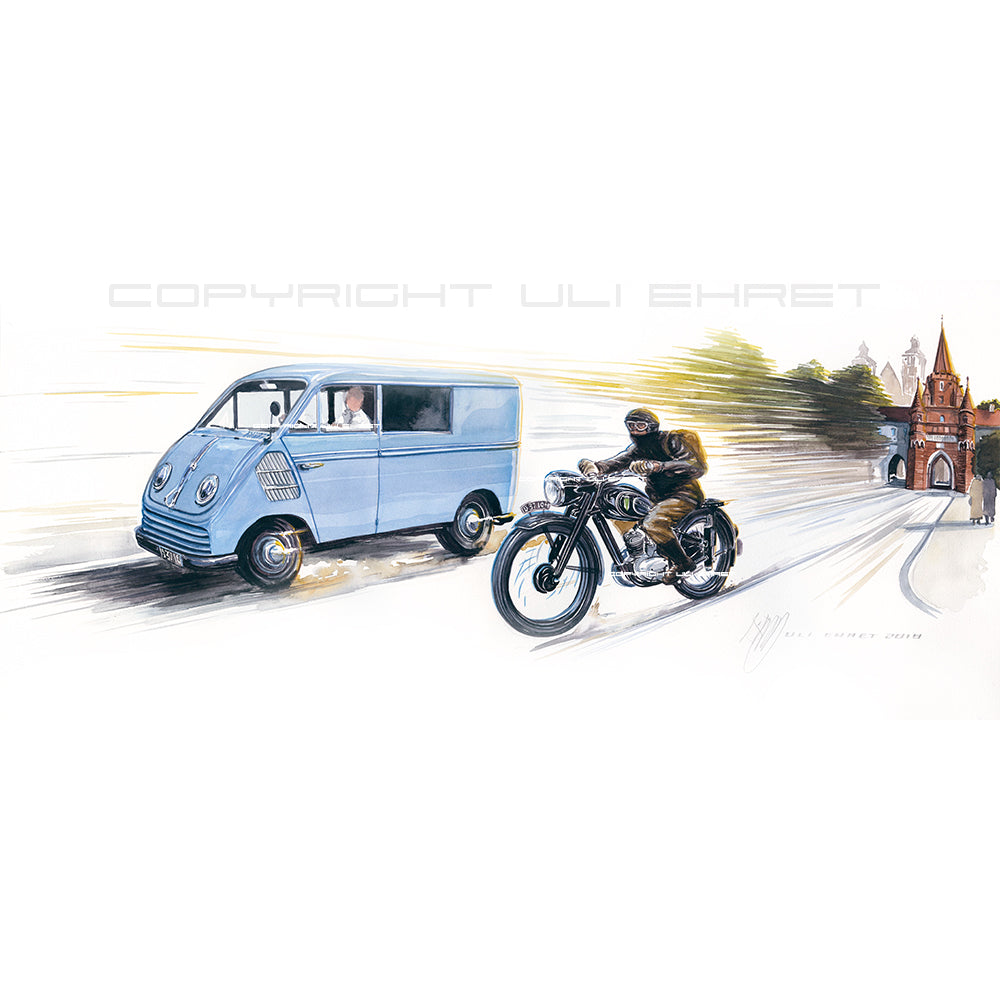 #0816 Camion express DKW et moto DKW