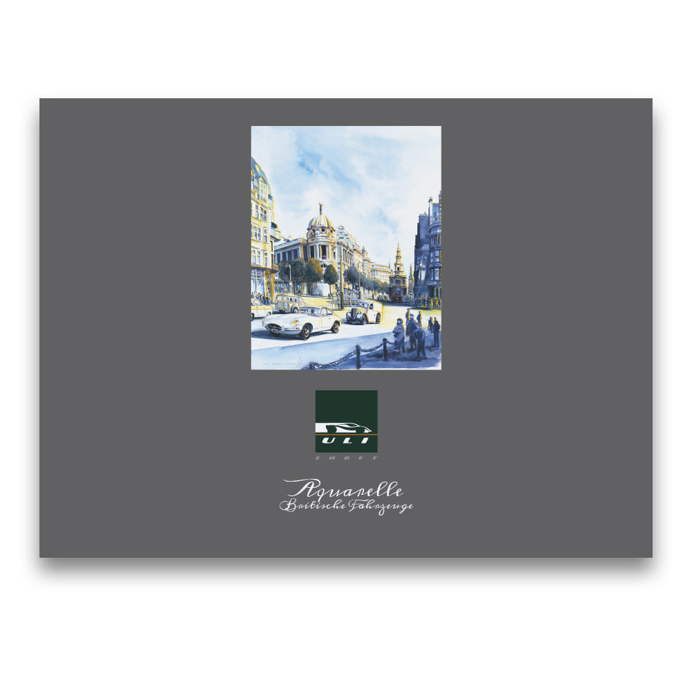 Catalogue avec des aquarelles de Uli Ehret - voitures britanniques
