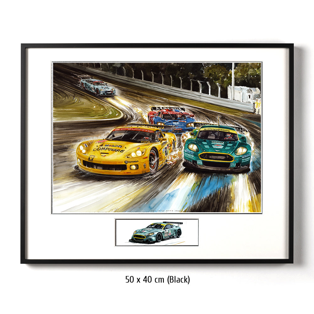 #0158 Aston Martin DBR9 &amp; Corvette C6R, 'Décision de nuit'