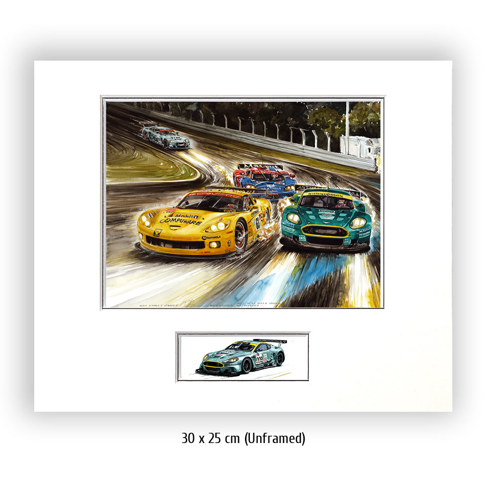 #0158 Aston Martin DBR9 &amp; Corvette C6R, 'Décision de nuit'