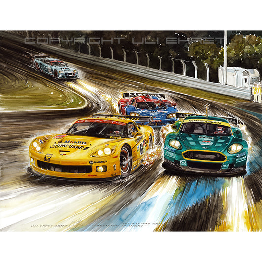 #0158 Aston Martin DBR9 &amp; Corvette C6R, 'Décision de nuit'