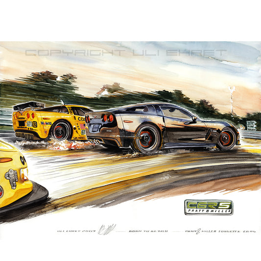 #0159 Corvette C6RS Pratt &amp; Miller voiture de sport en édition limitée, 'Born to be wild'