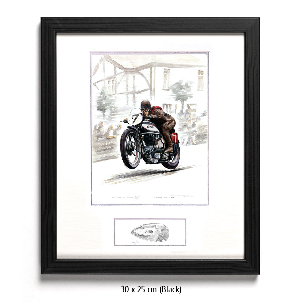 #0296 Norton Motorbike, Jimmie Guthrie, vainqueur Île de Man 1937 