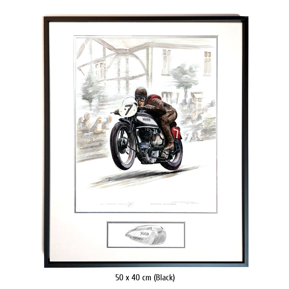 #0296 Norton Motorbike, Jimmie Guthrie, vainqueur Île de Man 1937 