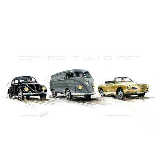 #0338XS Coccinelle VW, Volkswagen Bulli T2, Karmann Ghia
