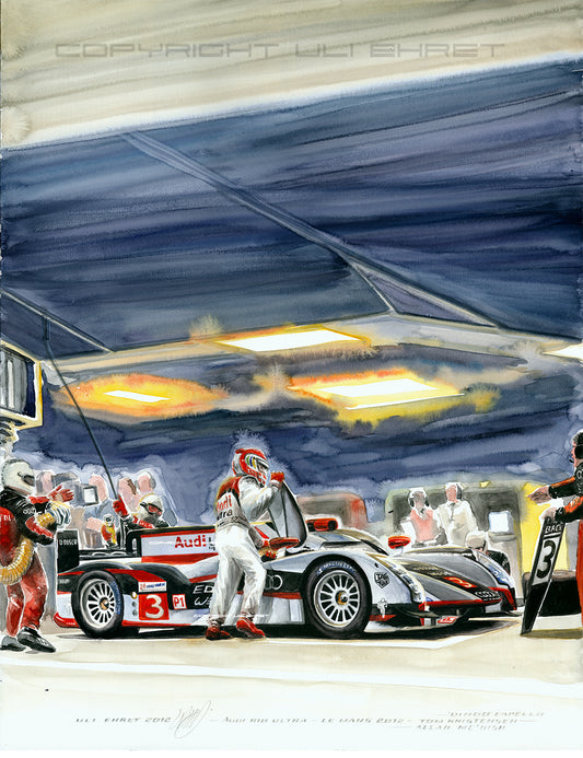 #0376 Audi R18 e-tron Quattro 2012, arrêt au stand