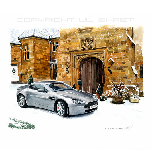 #0388 Aston Martin Vanquish devant un château anglais
