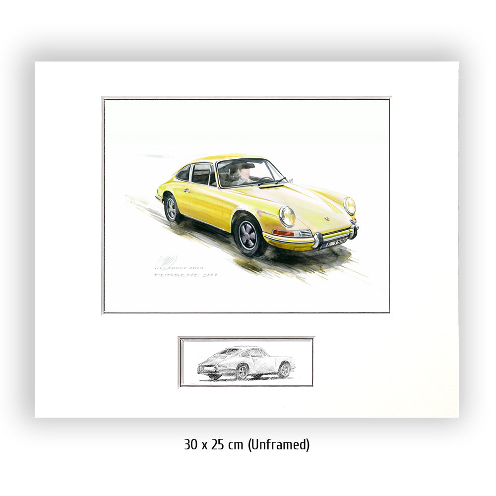 #0527Y Porsche 911, jaune 