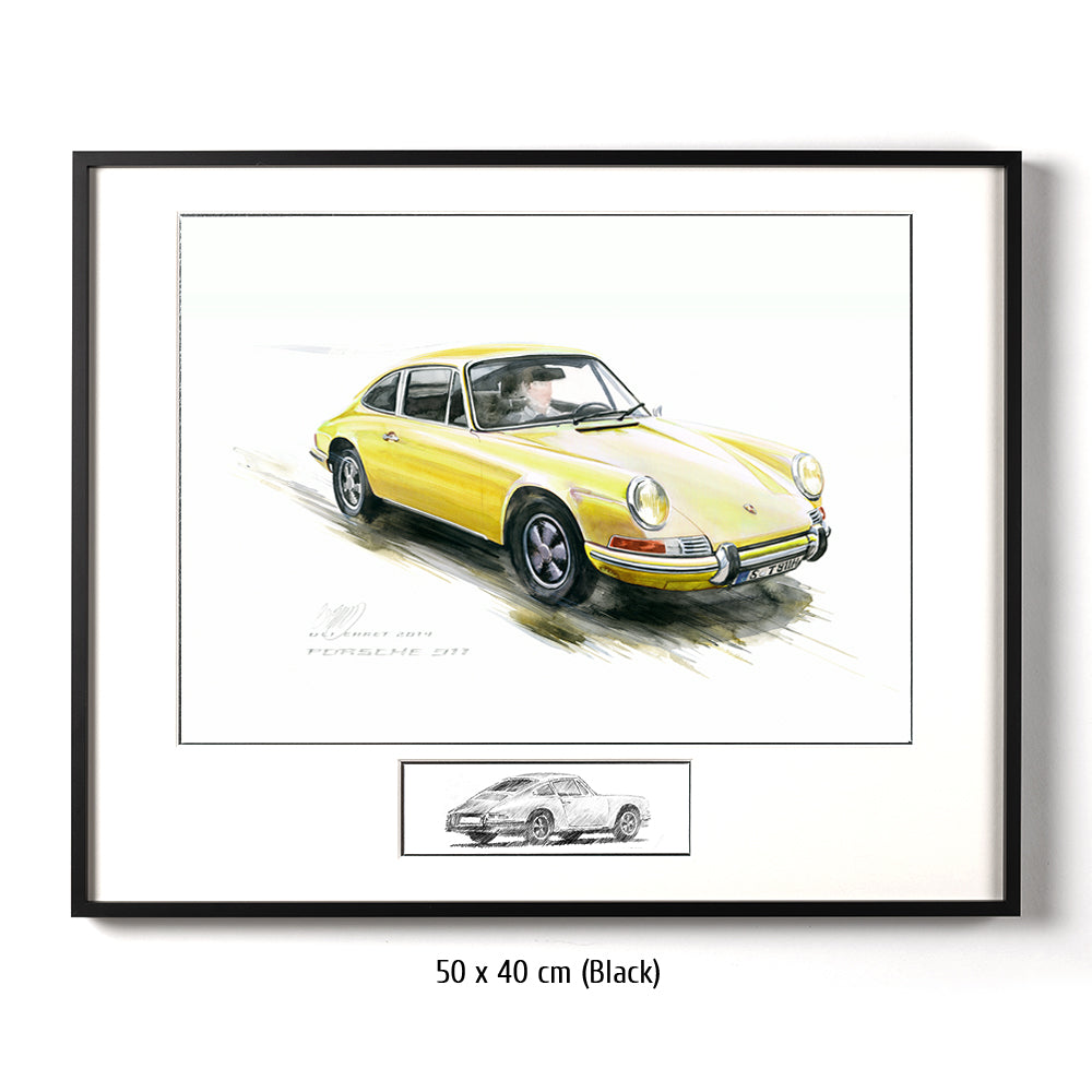 #0527Y Porsche 911, jaune 