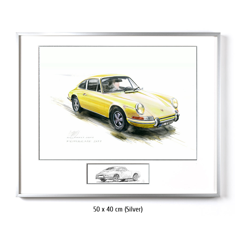 #0527Y Porsche 911, jaune 