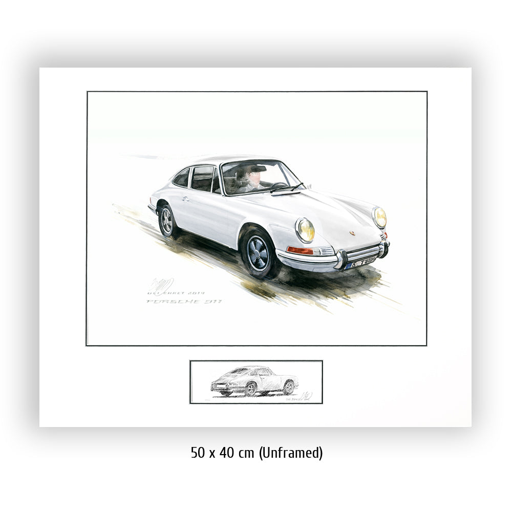 #0527W Porsche 911, blanche 