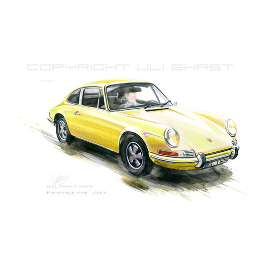 #0527Y Porsche 911, jaune 