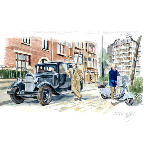 #0623 Citroën C5, Trottinette Lambretta