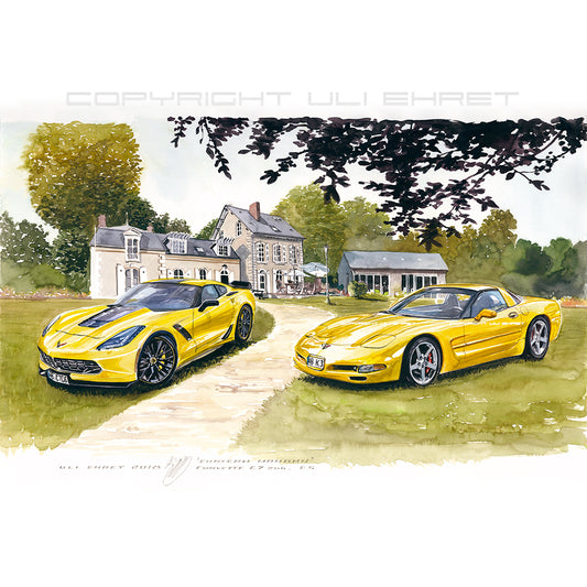 #0721 Corvette C7 Z06 et C5 au Mans