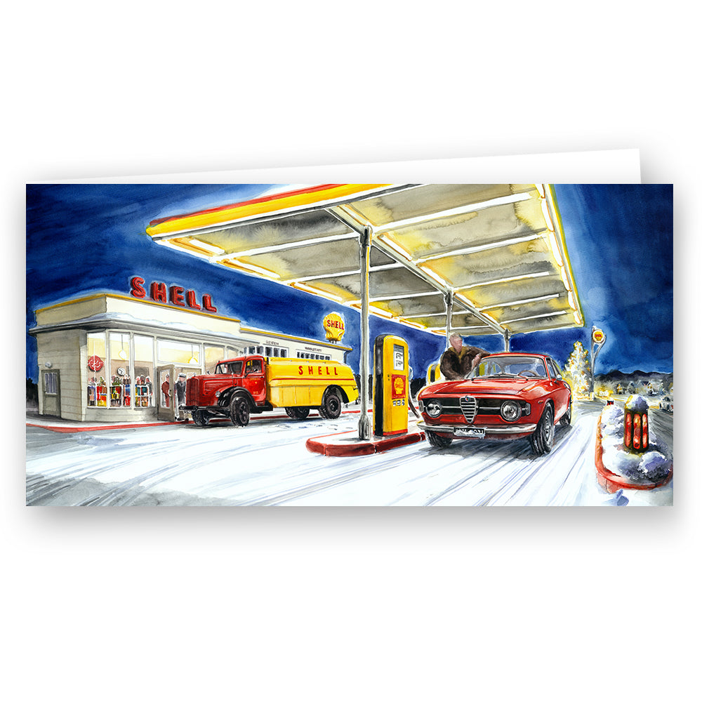 Station d'essence Card Shell