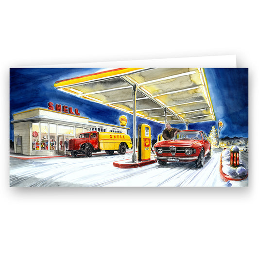 Station d'essence Card Shell