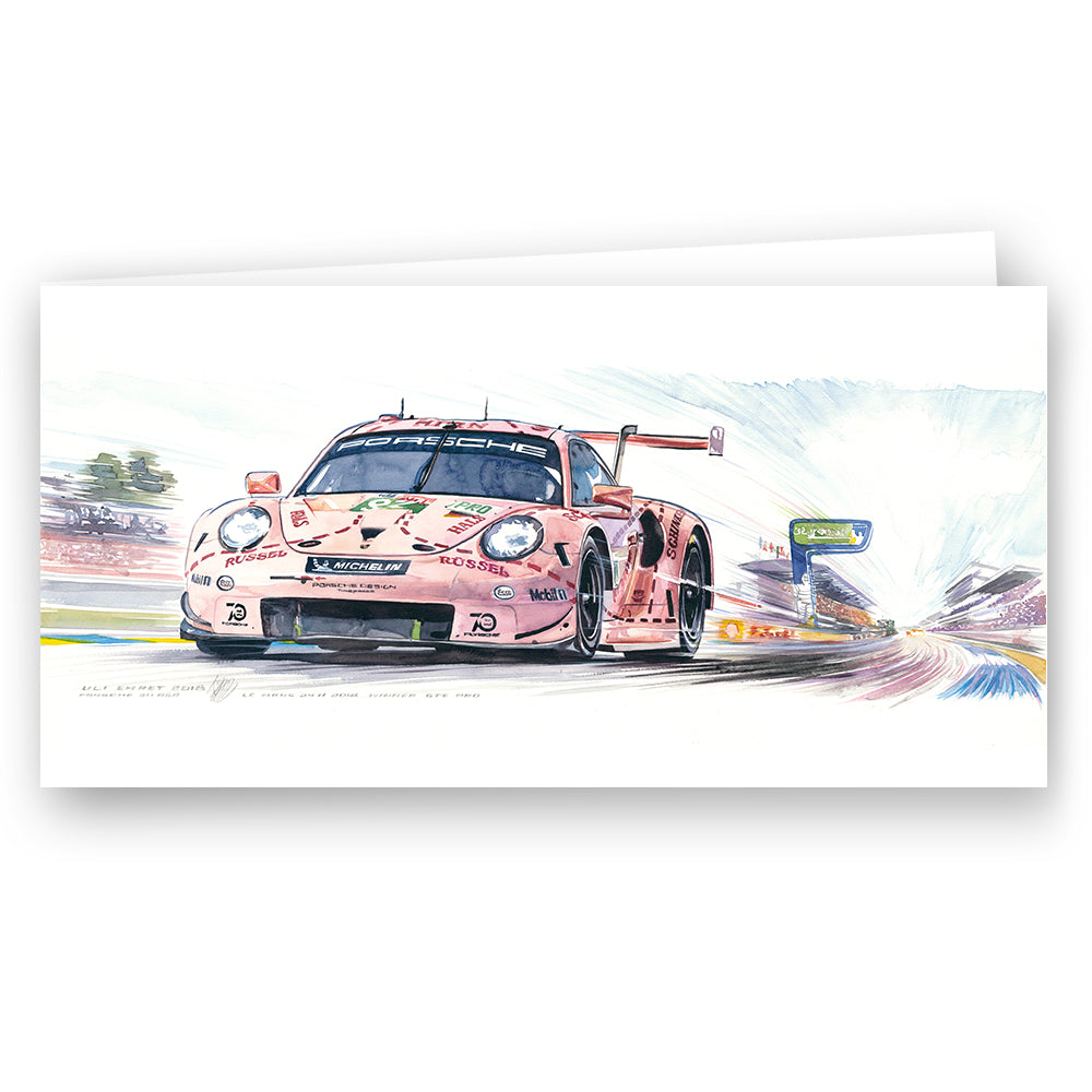 Carte Cochon Rose Porsche Le Mans 2018